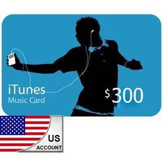 Apple iTunes Gift Card $300 - U.S. Account Apple iTunes Gift Card $300 - U.S. Account